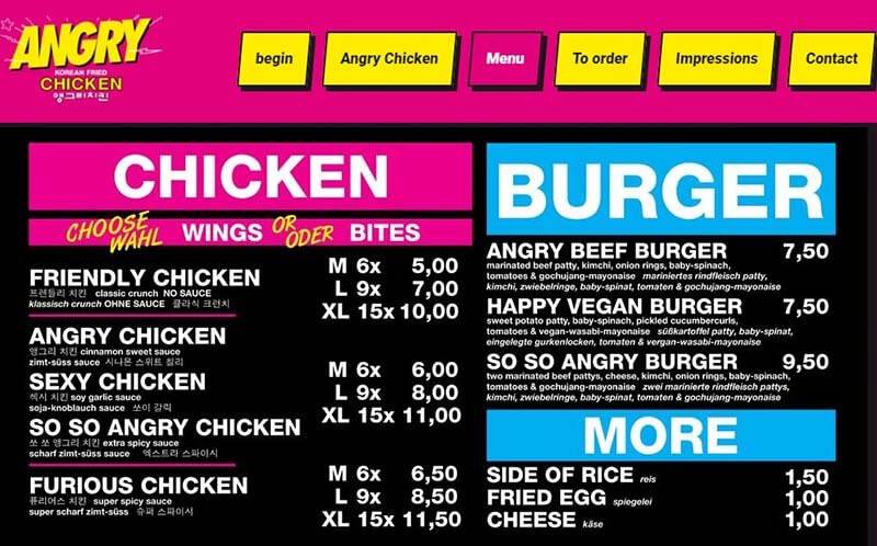 Best Cheap Restaurants in Berlin - Angry Chicken Berlin